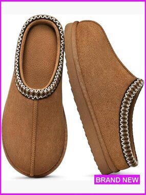 Womens Memory Foam Slippers Cozy Warm House Shoes Indoor Outdoor Faux Suede